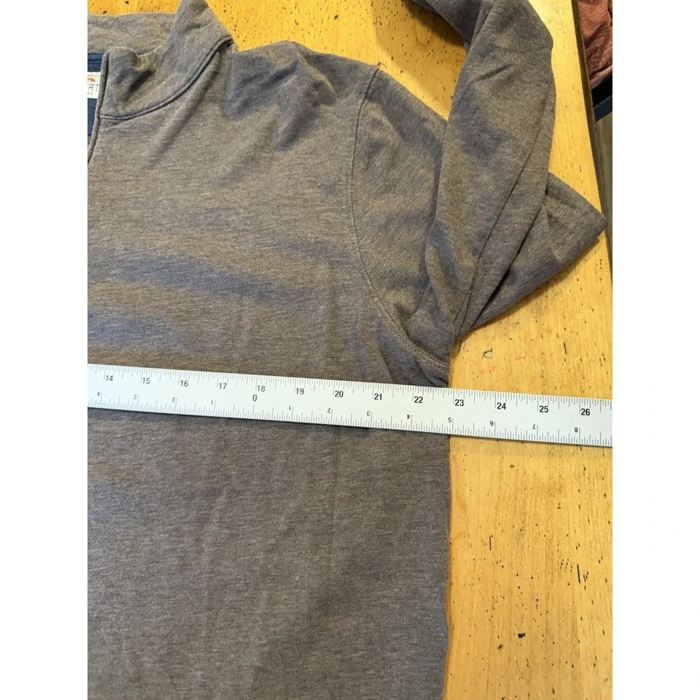 Lot Of 2 Faherty 1/4 Zip Jacket Men's XL Brown/blue Stretch Pullover Cotton‎